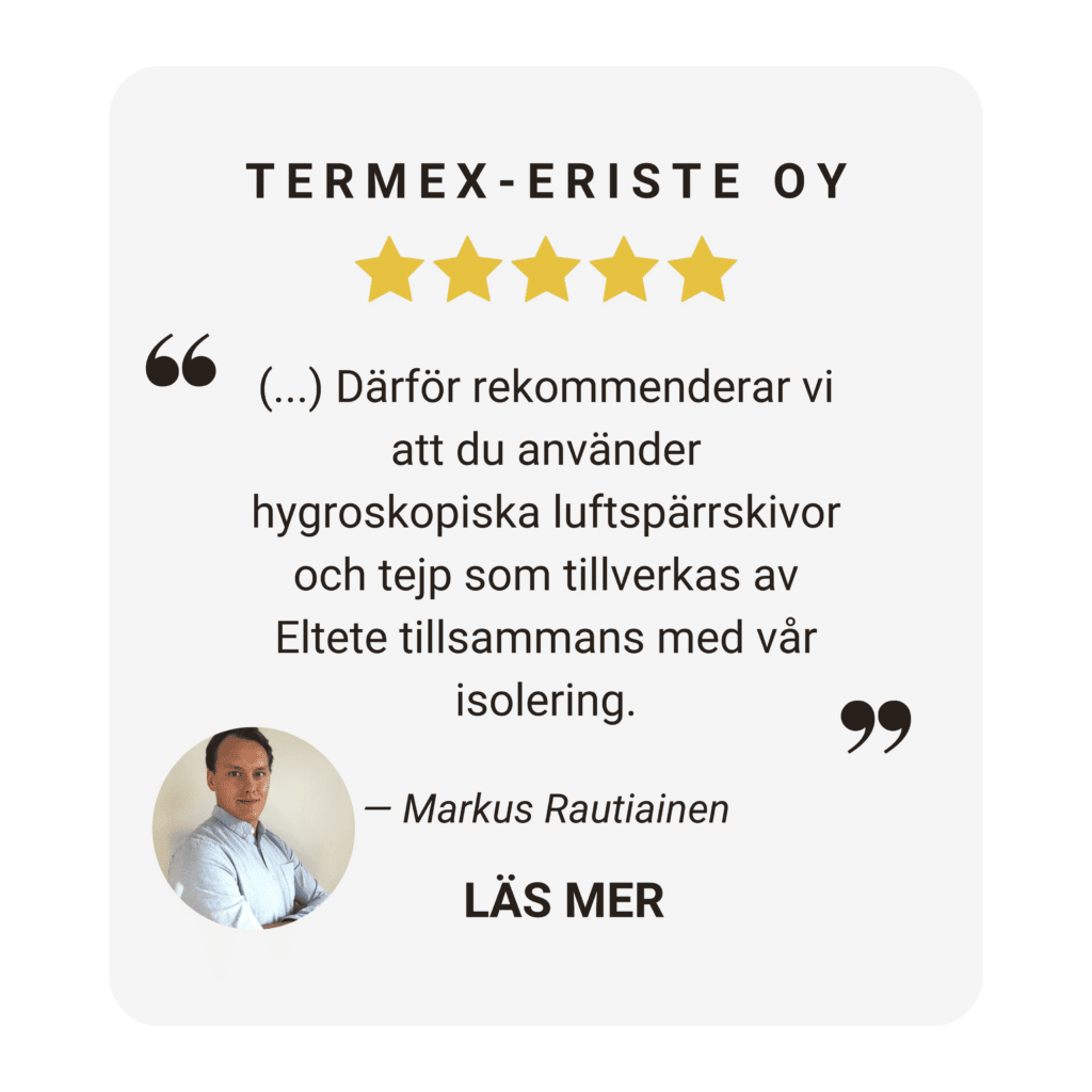 Översyn av TermexOy till Eltete luftspärrpapper