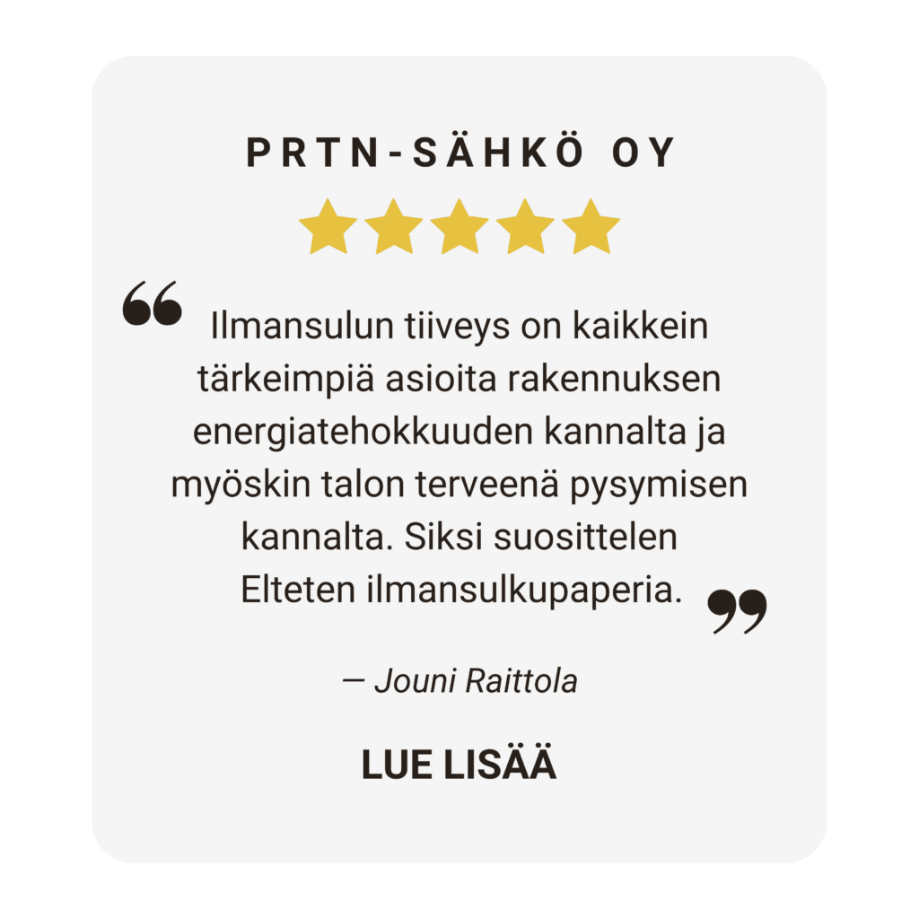 PRTN:n ilmansulkupaperin tarkastelu